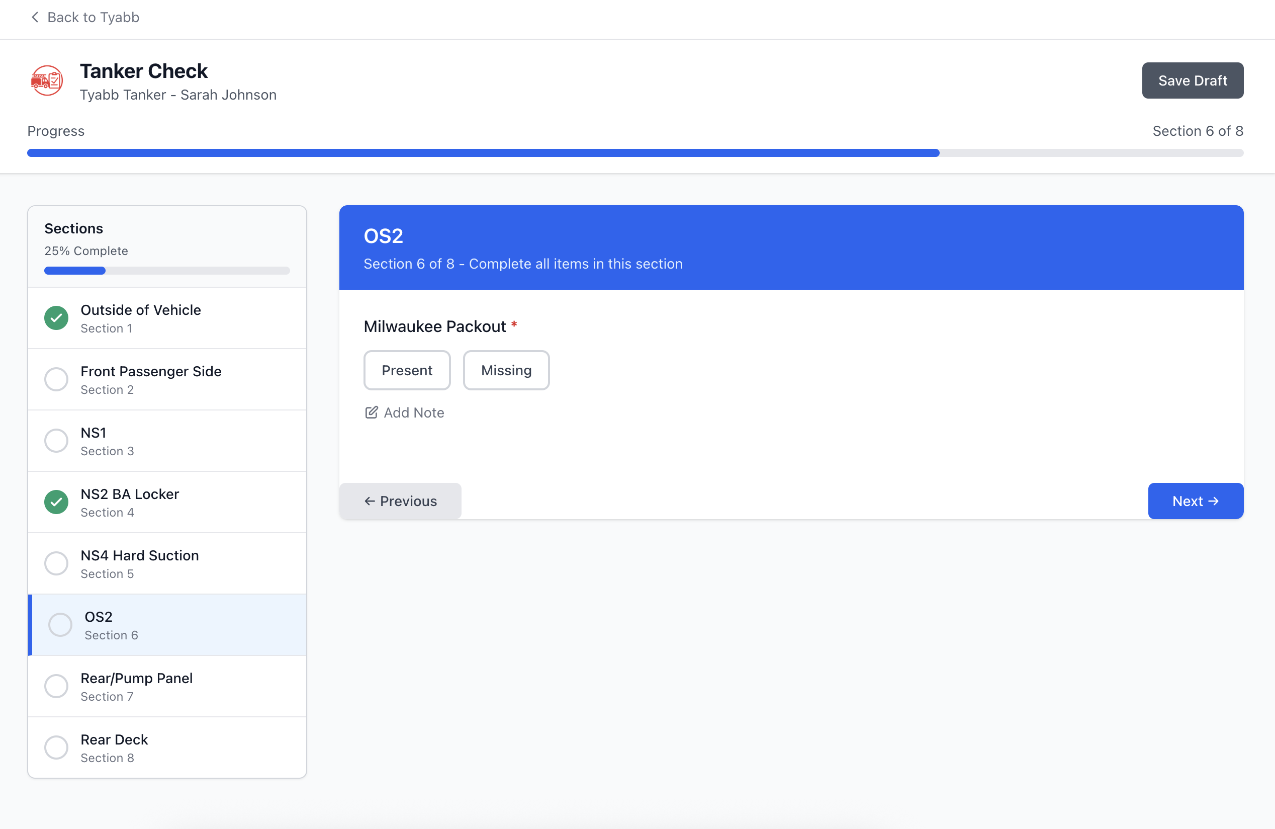 Multi-user section interface on Desktop