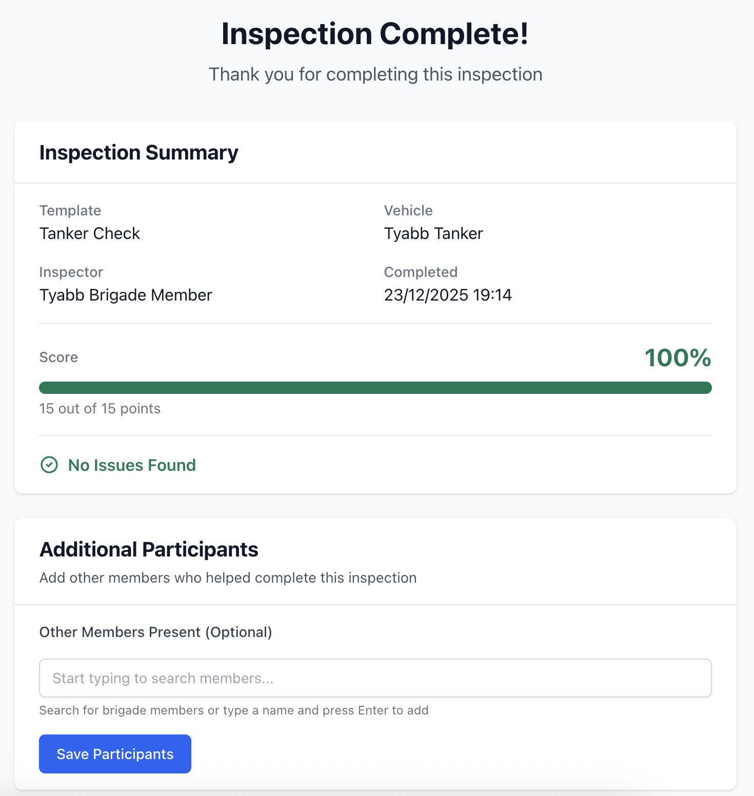 Multi-user completed
